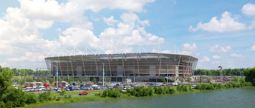 Stade Kaliningrad Arena, le stade officiel de la Coupe du monde de football 2018 en Russie