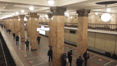 La station Komsomolskaïa de métro de Moscou, ligne 1