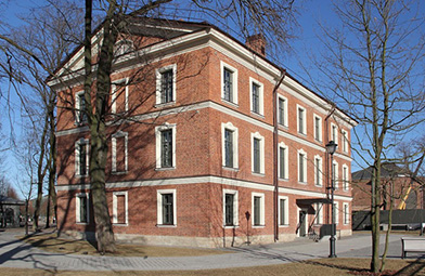 La maison du commandant, l'île de la Nouvella Hollande à Saint-Pétersbourg