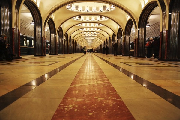 La station Maïakovskaïa de métro de Moscou, ligne 2