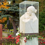 the grave of Nadezhda Alliluyeva (Stalin's wife) on Novodevichy Cemetery in Moscow