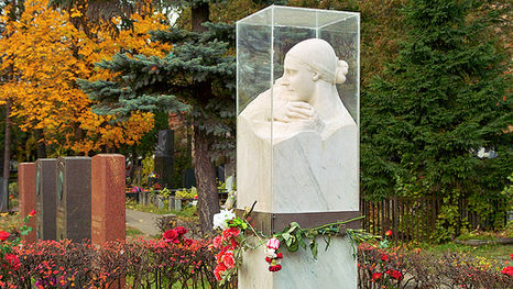 the grave of Nadezhda Alliluyeva (Stalin's wife) on Novodevichy Cemetery in Moscow