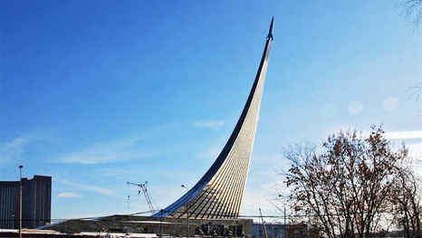 the Monument to the Conquerors of Space - visible from afar