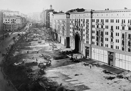 La reconstruction de Tverskaïa de Moscou